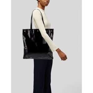 Yves Saint Laurent Patent Leather Teddy Tote Black